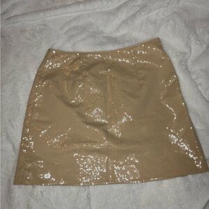 a new day Sparkling Beige Mini Skirt